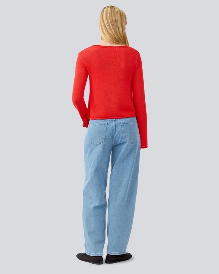 MODSTRÖM Modström Dames Tops & T-shirts Ivonnemd Flared O-neck Rood - Foto 6