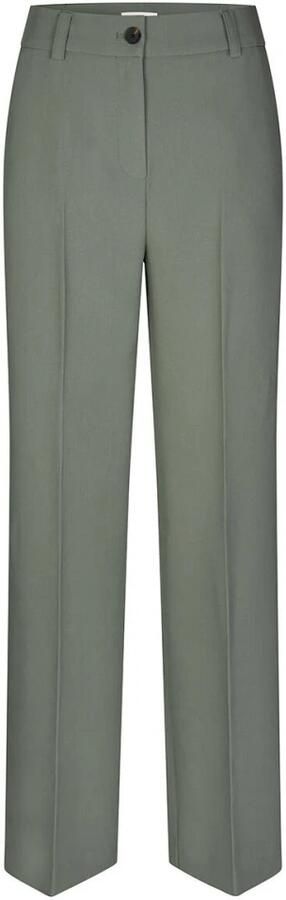 Modström high waist straight fit pantalon Gale grijsgroen - Foto 9
