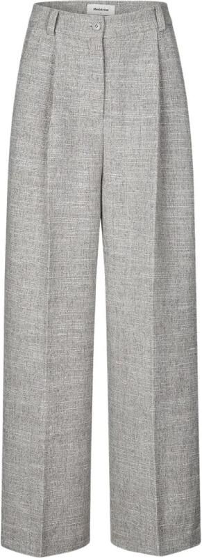 Modström Gestructureerde wijde pijp pakbroek Gray Dames - Foto 7