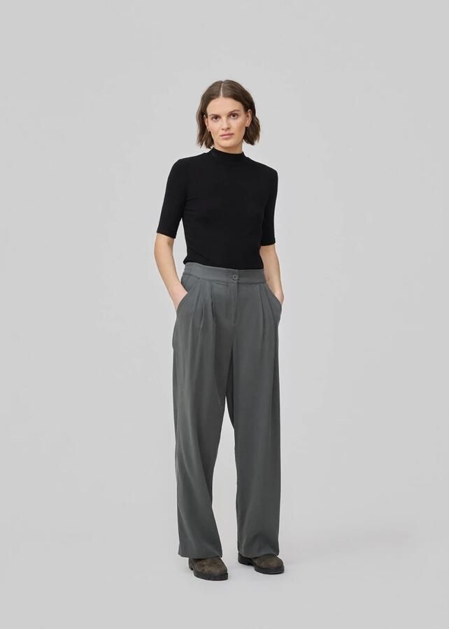 Modström Groene Harbor Pantalon Rechte Pijp Green Dames - Foto 6