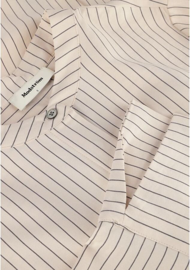 Modström Overhemd met hoge hals split en cropped mouwen Beige Dames - Foto 6