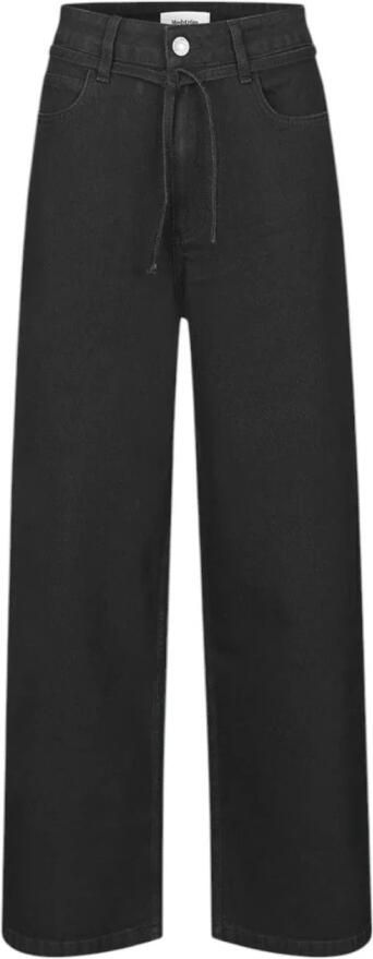 Modström regular waist wide leg jeans black denim