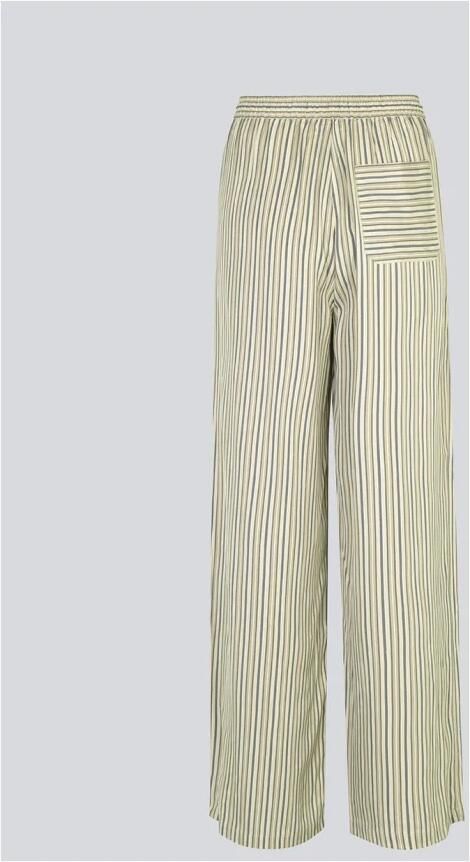 Modström gestreepte straight fit pantalon Hissa bruin ecru grijs - Foto 5