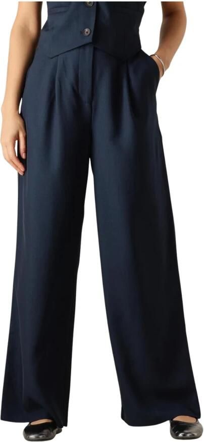 MODSTRÖM Modström Dames Broeken Galemd 2 Wide Pants Donkerblauw - Foto 5