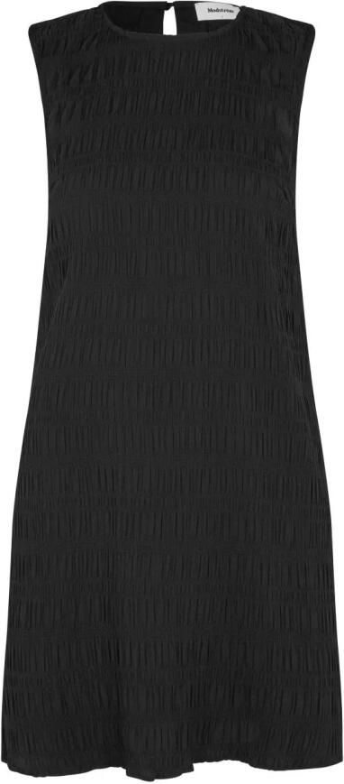 Modström Zwarte Gestructureerde Zomerjurk Hamson Black Dames - Foto 6