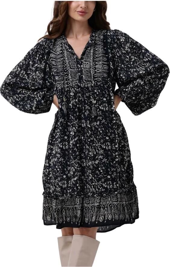 Moliin Salome Zwarte Midi Jurk Black Dames - Foto 3