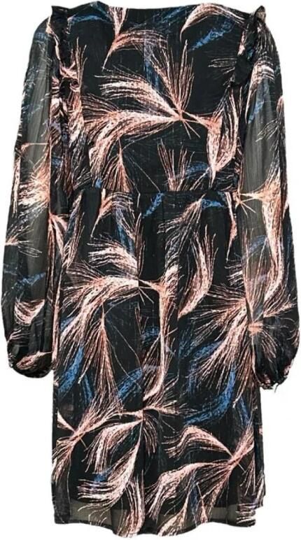 Molly Bracken Abstract Print Puff Mouw Mini Jurk Multicolor Dames