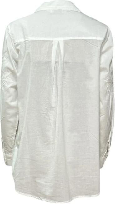 Molly Bracken Geborduurde Oversized Overhemd White Dames