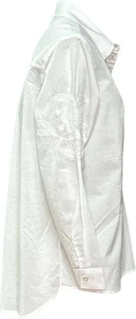 Molly Bracken Geborduurde Oversized Overhemd White Dames - Foto 3