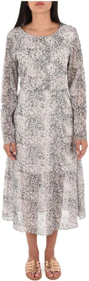 Molly Bracken Gedrukte Open Rug Jurk Wit Multicolor Dames