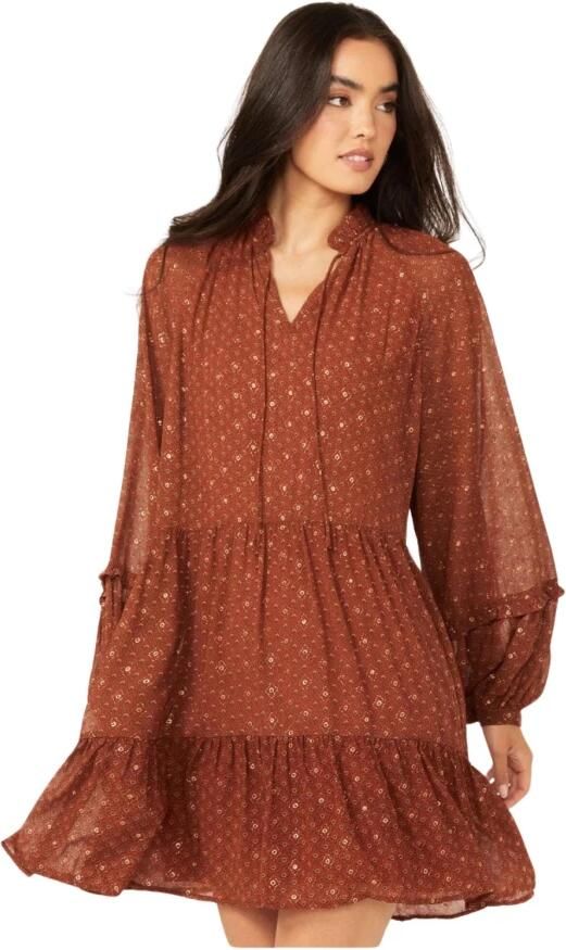 Molly Bracken Gerende Uitgesneden Jurk Bruin Brown Dames - Foto 3