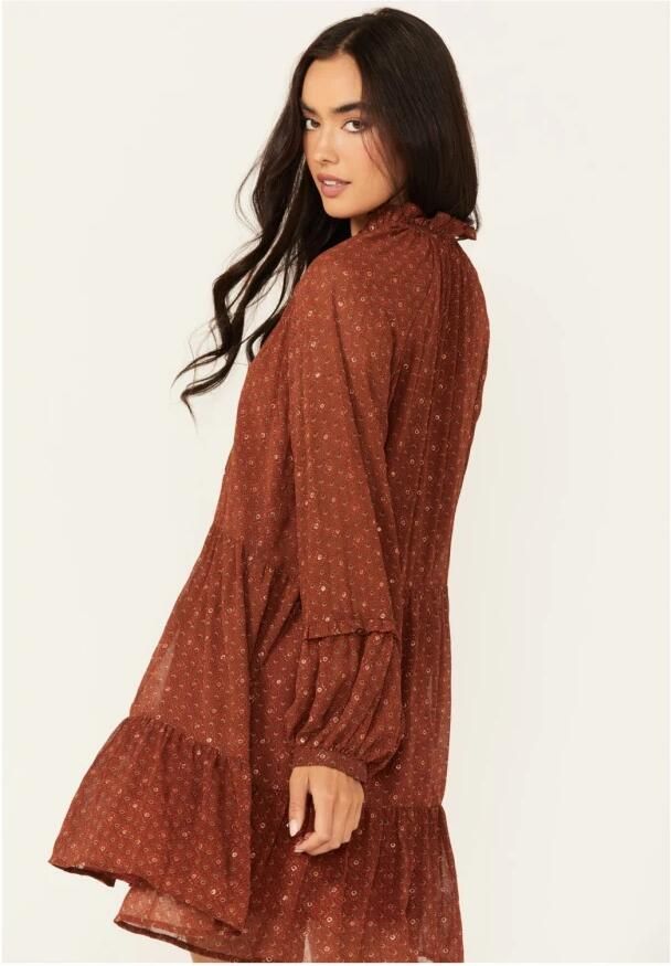 Molly Bracken Gerende Uitgesneden Jurk Bruin Brown Dames