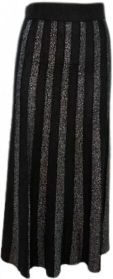 Molly Bracken Hoge taille lurex jersey rok Black Dames