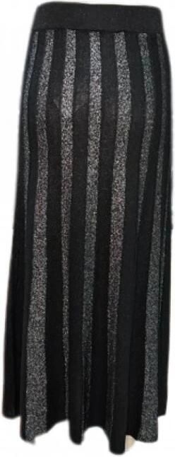 Molly Bracken Hoge taille lurex jersey rok Black Dames