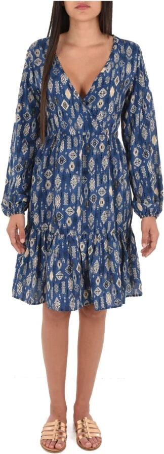 Molly Bracken Korte Bohemian Jurk Bedrukt Blue Dames - Foto 3