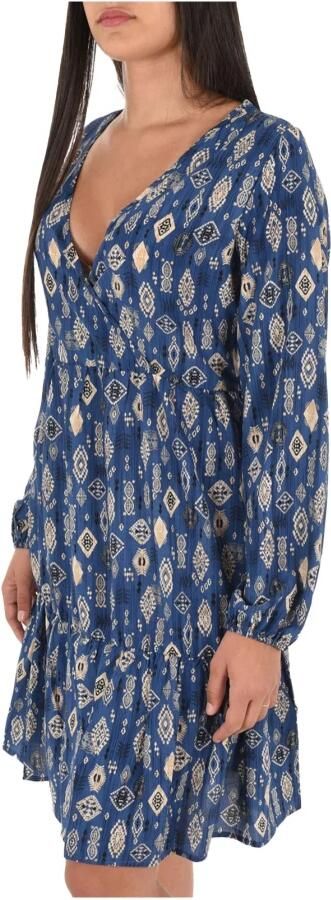 Molly Bracken Korte Bohemian Jurk Bedrukt Blue Dames - Foto 2