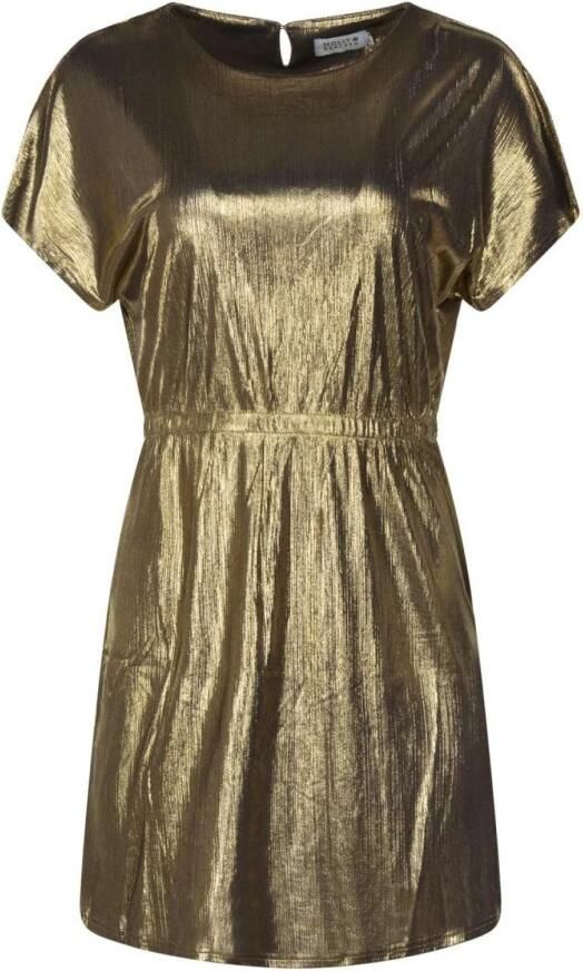 Molly Bracken Korte gouden imitatie leren jurk Yellow Dames - Foto 4