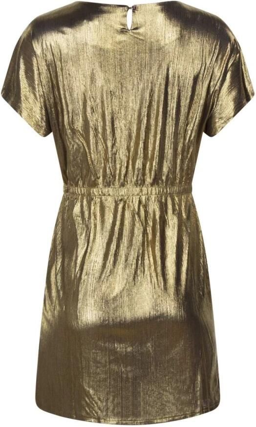 Molly Bracken Korte gouden imitatie leren jurk Yellow Dames - Foto 3