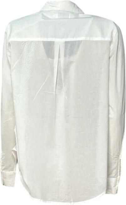 Molly Bracken Lange mouwen katoenen overhemd met strass-inzetstukken White Dames