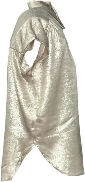 Molly Bracken Satijnen blouse met korte mouwen Yellow Dames - Foto 3