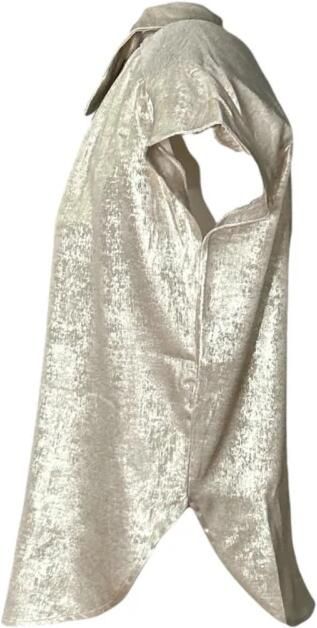 Molly Bracken Satijnen blouse met korte mouwen Yellow Dames - Foto 2