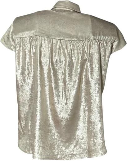 Molly Bracken Satijnen blouse met korte mouwen Yellow Dames