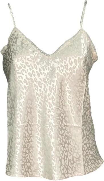 Molly Bracken Luipaard Satijnen Hemdje Rechte V-hals Beige Dames - Foto 3