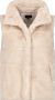 Monari Gestreepte Pluizige Vest Beige Dames - Thumbnail 1