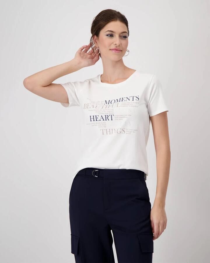 Monari Casual T-shirt Beige Dames - Foto 2