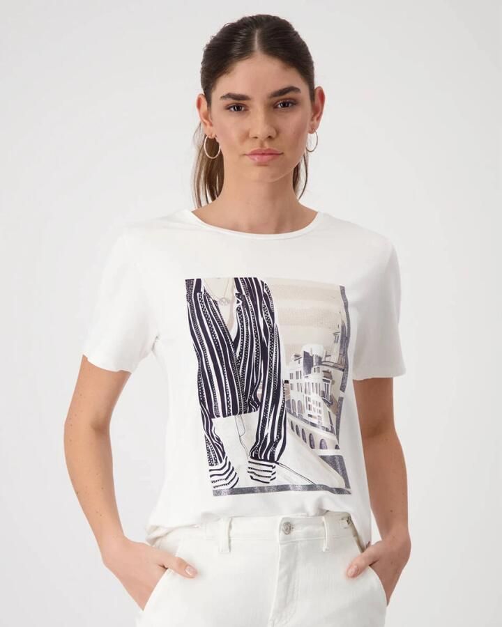 Monari Shirt met ronde hals Shirt Biarritz Druck