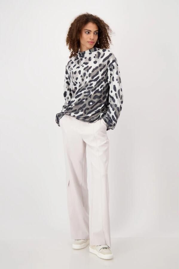 Monari Zachte Luipaardprint Pullover Multicolor Dames - Foto 5