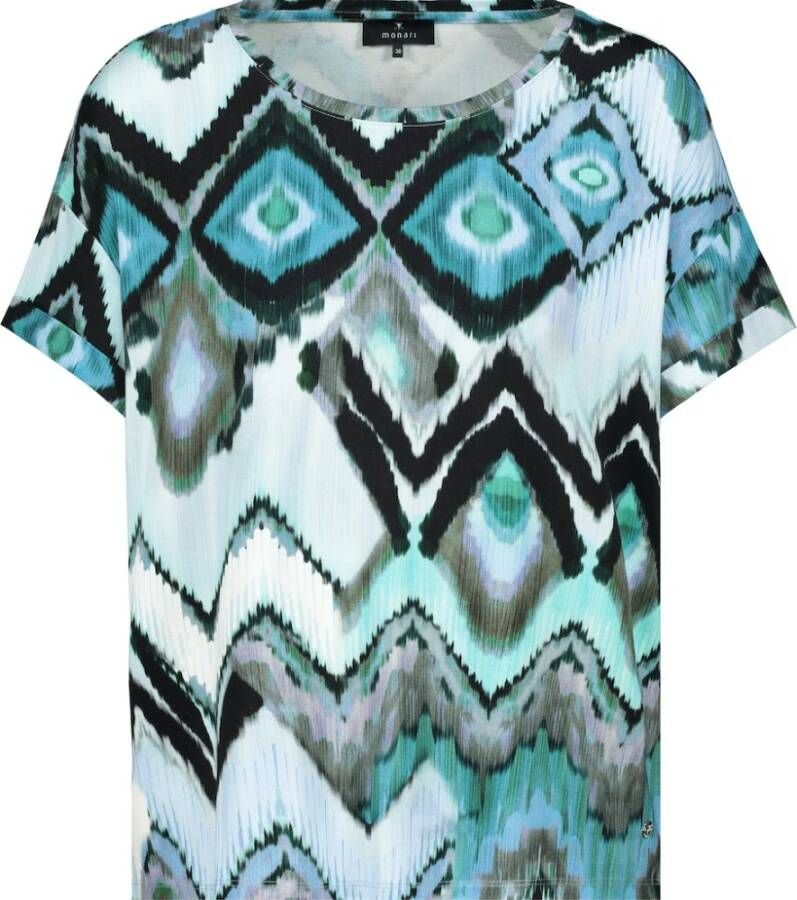 Monari Shirt met ronde hals met all-over print