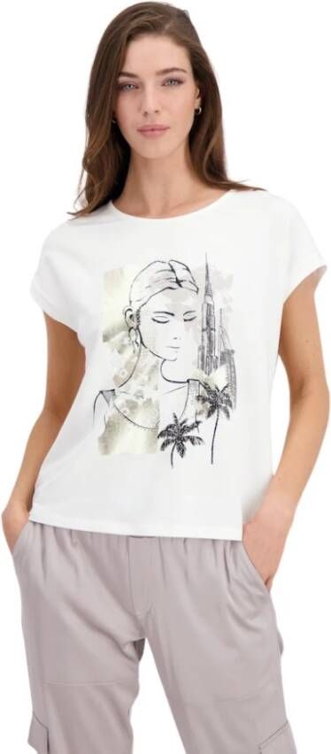 Monari T-Shirts Wit Dames