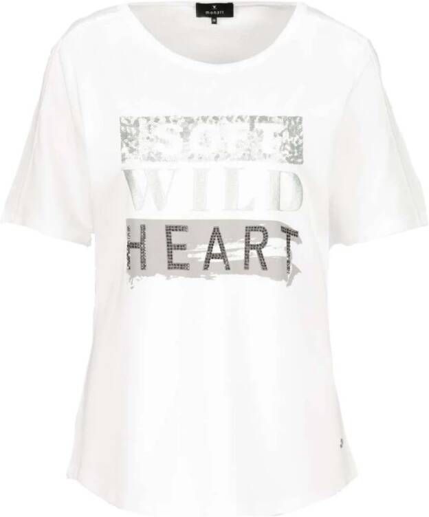 Monari Shirt met ronde hals met frontprint