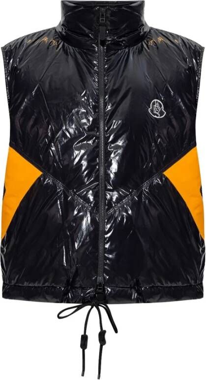 Moncler Gerecyclede Froissé Nylon Vest voor Heren Zwart Heren