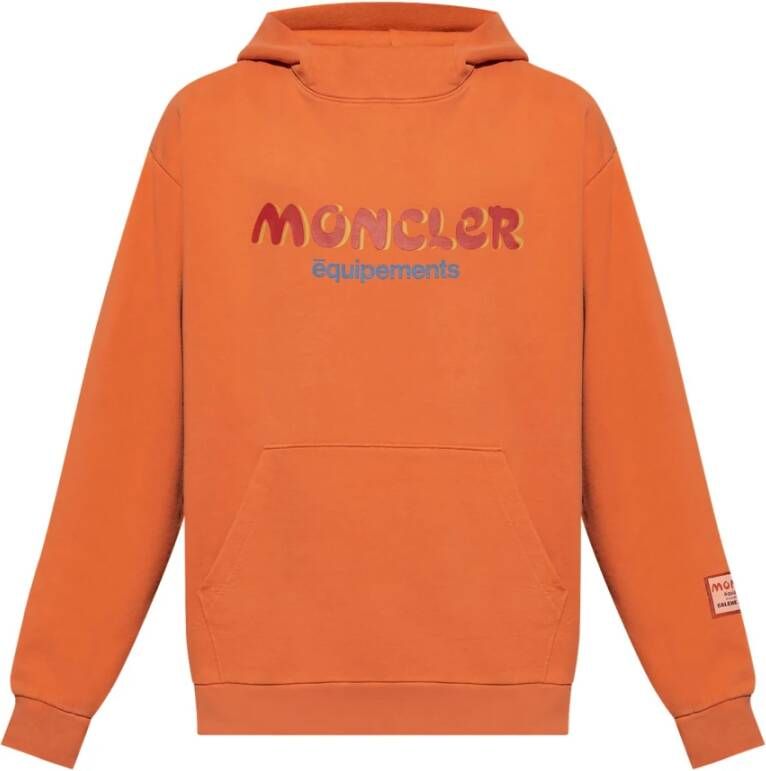 Moncler Salehe Bembury Logo Hoodie Orange Heren