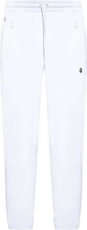 Moncler Upgrade je garderobe met stijlvolle katoenen sweatpants White Heren