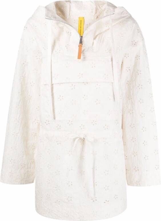 Moncler Broderie Anglaise Cape Jas White Dames