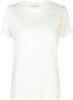 Moncler Geborduurd Logo Wit Katoenen T-Shirt White Dames - Thumbnail 1
