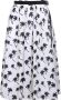 Moncler Bloemenprint Geplooide Midi Rok Beige Dames - Thumbnail 1