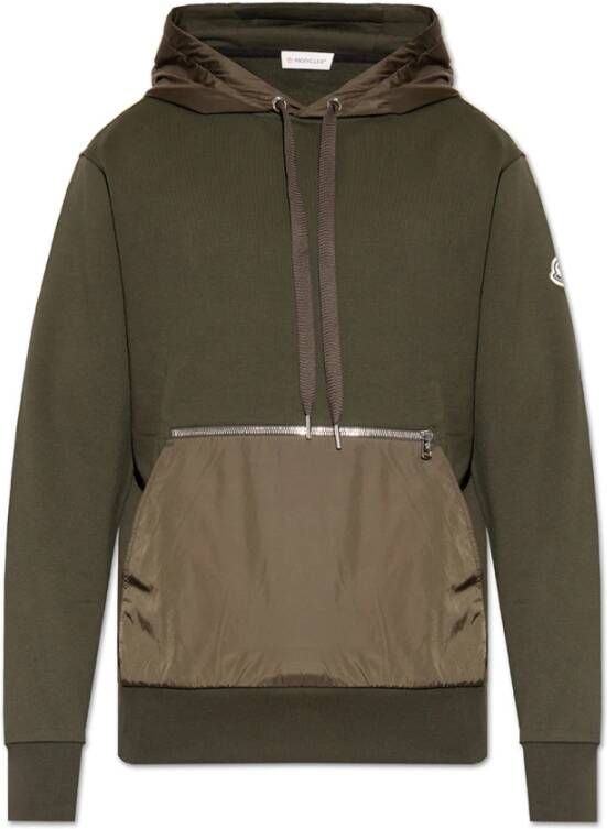 Moncler Contrastpaneel Hoodie Black Heren