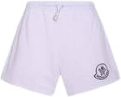 Moncler Stijlvolle Logo Shorts voor Vrouwen White Dames