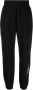 Moncler Logo-Print Katoenen Trainingsbroek Black Dames - Thumbnail 1