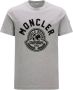 Moncler College geïnspireerd crew neck T-shirt Grijs Heren - Thumbnail 1