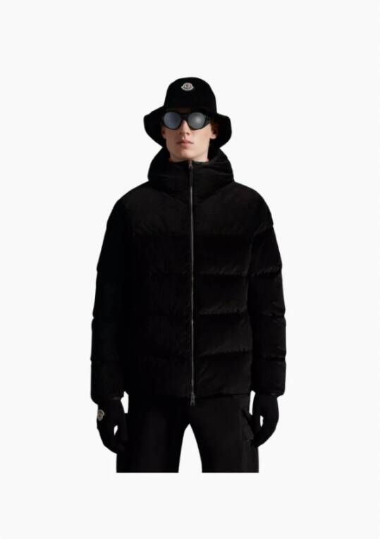 Moncler Daisen Fluweel Donsjas Zwart Heren