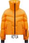 Moncler Oranje Fluorescerende Korte Donsjas Orange Dames - Thumbnail 1