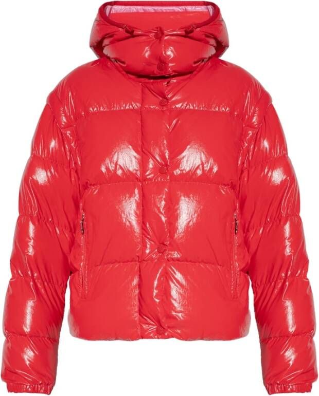 Moncler Mauleon Hoodie Jas Rood Dames