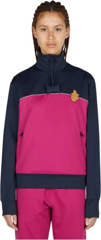 Moncler Elegant Colourblock Sweatshirt Roze Dames