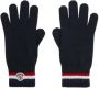 Moncler Gebreide Handschoenen met Logo-Streep Blauw Heren - Thumbnail 1