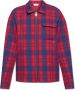 Moncler Geruite shirt van wol Rood Heren - Thumbnail 1